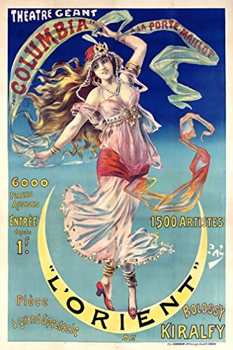 Digital Fusion Prints Theatre Geant L' Orient French Nouveau French Vintage Art Poster 24' x 36' (Unframed) Certified Made with 200 Year Lifespan Archival Inks
