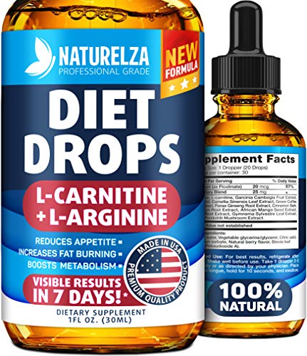 Weight Loss Drops - Made in USA - Best Diet Drops for Fat Loss - Effective Appetite Suppressant & Metabolism Booster - 100% Natural, Safe & Proven Ingredients - Non GMO Fat Burner - Garcinia Cambogia