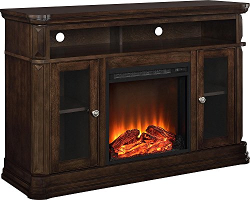 Ameriwood Home Brooklyn Electric Fireplace TV Console for TVs up to 50', Espresso