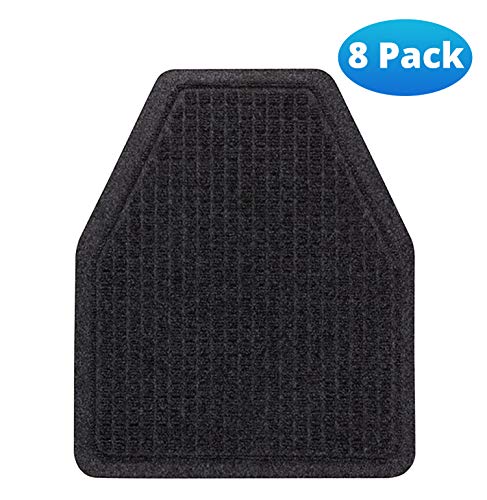 Urinal Mats (8 Pack) - Bathroom Urinal Mat for Floor - Dark Gray Splash Mats for Men's Restroom