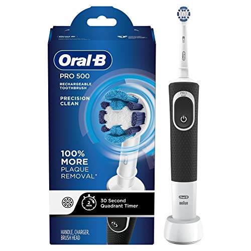 Oral-B Pro 500 Electric Power Rechargeable Toothbrush with Automatic Timer and Precision Clean Brush Head