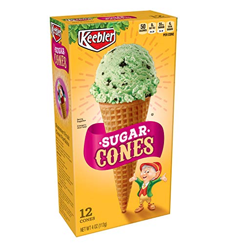 Keebler Ice Cream Cones, Sugar, 4 oz (12 ct)