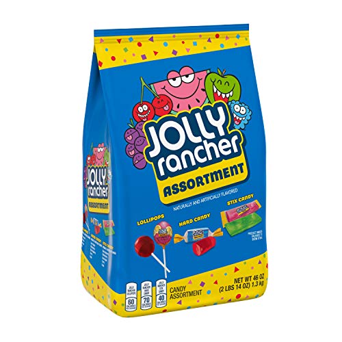 Jolly Rancher Halloween Candy Assortment, Sticks, Lollipops, Hard Candy, 46 Oz