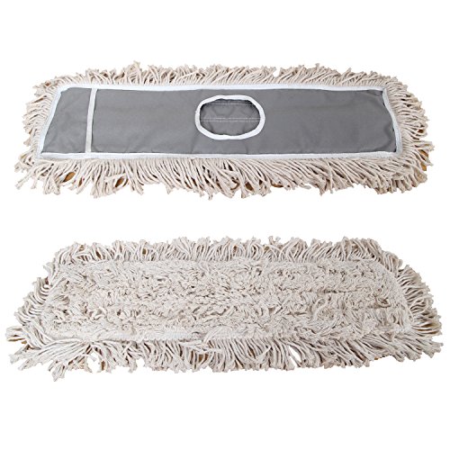 JINCLEAN 2 Pack of 24' Cotton Refills for Industrial Class Floor Dust mop Series Can be fit with Others (2 Pack of 24 Cotton Refill)