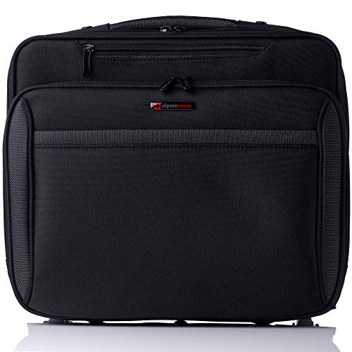 Alpine Swiss Rolling Laptop Briefcase Wheeled Overnight Carry on Bag Up to 15.6 Inches Notebook - Carries Legal Size Files