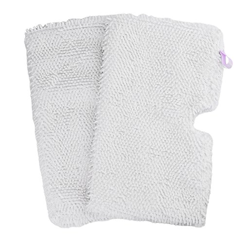 Flammi 2 Pack Replacement Washable Microfiber Mop Pads Cleaning Pads for Shark Steam Pocket Mops S3500 Series S3501 S3601 S3550 S3901 S3801 SE450 S3801CO S3601D (White)