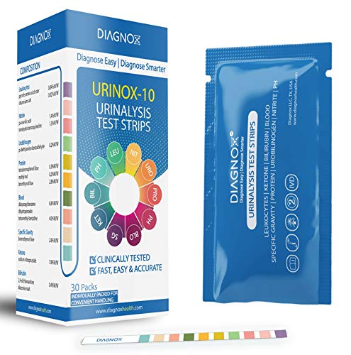 Multi-Parameter Urine Test Strips for Urinary Tract Infection (UTI) | Individually Packed, Clinically Tested with Mobile App | 30 Pack