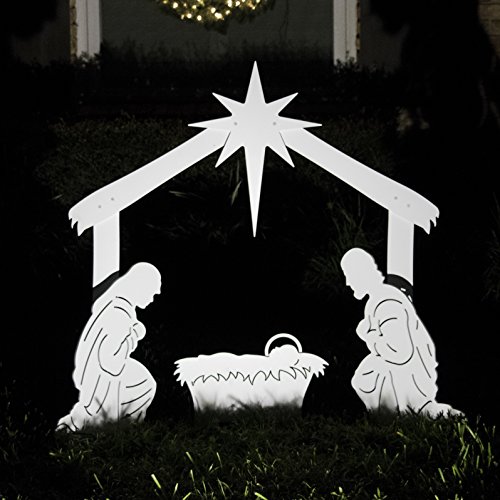 Teak Isle Outdoor Nativity Scene - Holy Family Yard Nativity Set