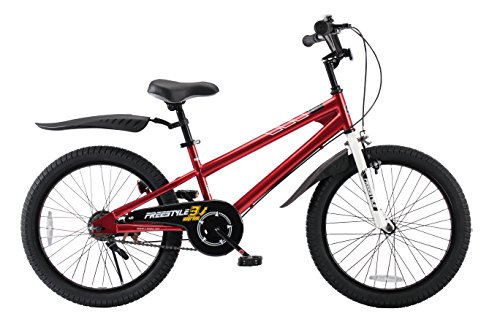 RoyalBaby Kids Bike Boys Girls Freestyle BMX Bicycle With Kickstand Gifts for Children Bikes 20 Inch Red
