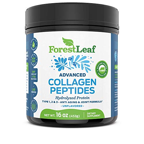 Advanced Hydrolyzed Collagen Peptides - Unflavored Protein Powder - Mixes Into Drinks and Food - Pasture Raised, Grass Fed - for Paleo and Keto; Joints and Bones - 41 Servings Collegen