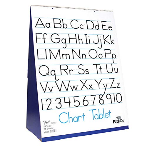 Flipside FLP30501 Spiral-Bound Flip Chart Stand with 1/2' Ruled Chart Tablet, Grade: 8 to Kindergarten