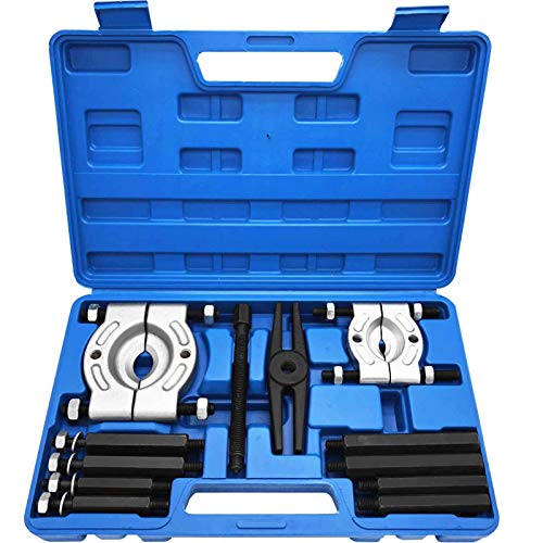 12 Pieces Bearing Splitter Gear Puller Fly Wheel Puller Set, 5 Ton Capacity, Bearing Separator Set with Box Tool Kit