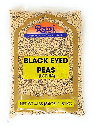 Rani Black Eyed Peas, Dried (Lobhia) 4lbs (64oz) ~ All Natural | Vegan | Gluten Friendly | Product of USA