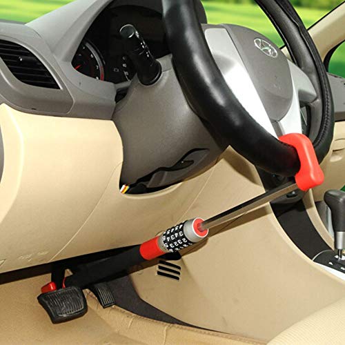 Car code lock，Car Anti-Theft Device, Brake Pedal/Steering Wheel Lock, locking bar, anti theft protection, steering wheel clutch lock,Adjustable Length Lock