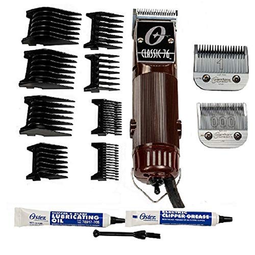 OSTER Classic 76 Hair Clipper Bundle - 2 items, includes pack of 8 plastic comb blades