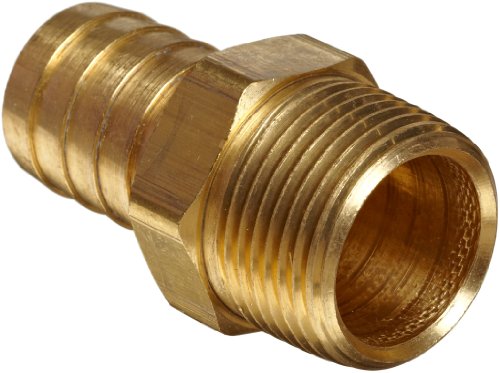 Anderson Metals - 57001-1616 Brass Hose Fitting, Connector, 1' Barb x 1' Male Pipe