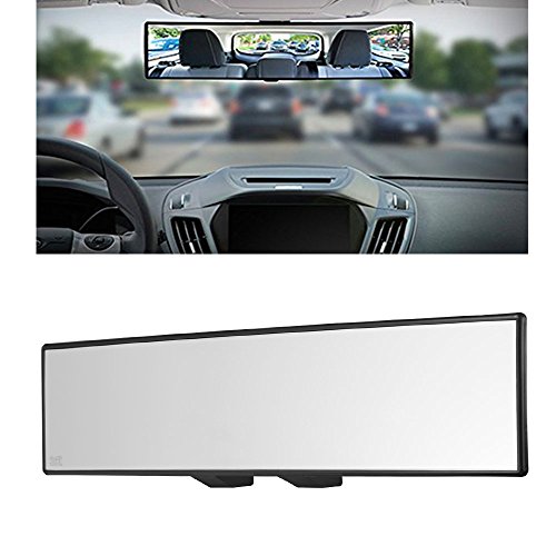 Car Rearview Mirrors,Yoolight Car Universal 12'' Interior Clip On Panoramic Rear View Mirror Wide Angle Rear View Mirror (12'L x 2.8' H)