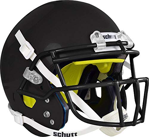 Schutt Sports Youth AiR Standard V Football Helmet with Carbon Steel ROPO-SW-YF Facemask, Small, Black Helmet, Black Facemask