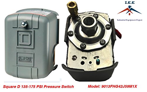 Square D 135-175 PSI Air Compressor Pressure Switch Control Valve 9013FHG42J59M1X