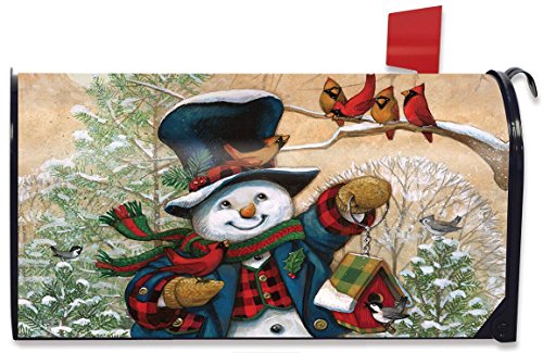 Briarwood Lane Winter Friends Snowman Magnetic Mailbox Cover Primitive Standard