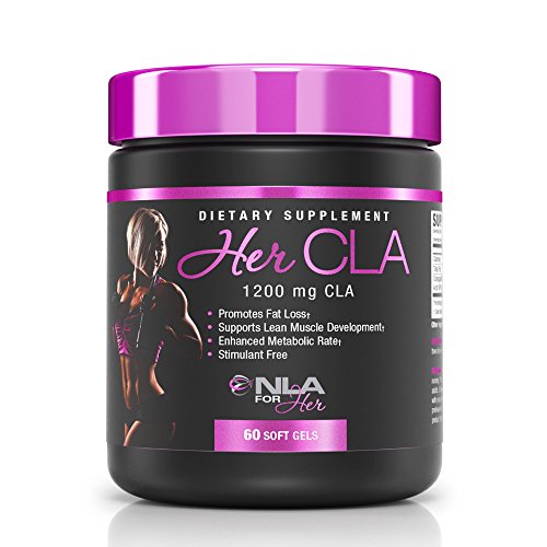 NLA for Her - Her CLA - 1200 mg CLA (Conjugated Linoleic Acid) - Promotes Fat Loss (Stimulant Free), Supports Lean Muscle Development & Enhances Metabolic Rate - 60 Soft Gels