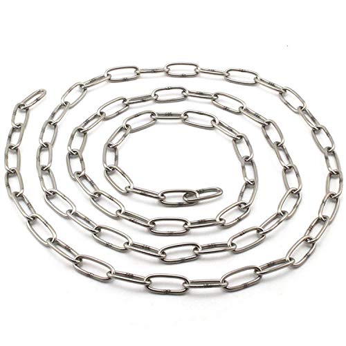 Stainless Steel 304 Chain,Metown Stainless Steel Coil Chain 3m Length 2mm(5/64 inch) Thickness,Perfect for Anchor Chain, Pet Dog Chain, Camping, Clothes Hanging(2mm, 3)