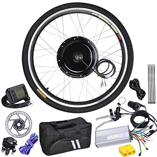 48 Volt 1000 Watt 26 Inch Electric Bicycle Conversion Motor Kit LCD Front Wheel