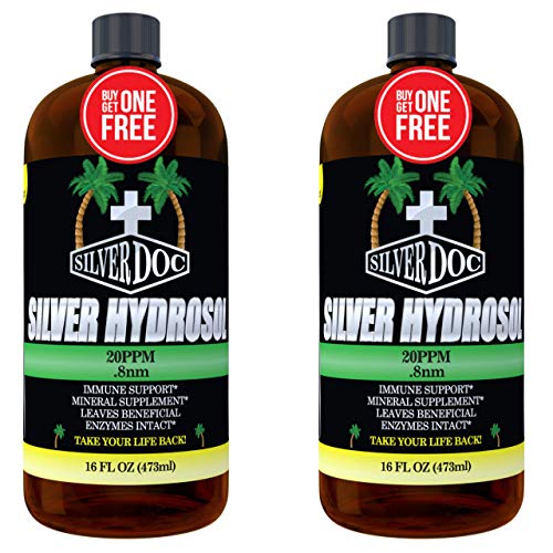 32 oz Total, Silver Doc Silver Hydrosol Mineral Supplement, Natural Alternative and Immune Support, More Effective Than Any Colloidal Product