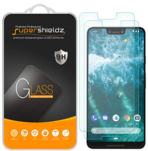 (2 Pack) Supershieldz for Google (Pixel 3 XL) Tempered Glass Screen Protector, 0.33mm, Anti Scratch, Bubble Free