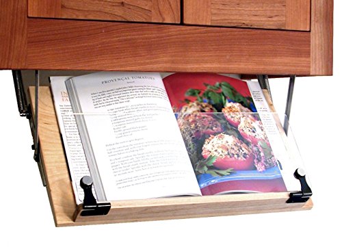 Clear Solutions Under Cabinet Mounted Cookbook Holder - Wood - Made in The USA