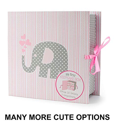 Baby Milestone Keepsake Storage Box: Track Treasured Memories - Elle Elephant