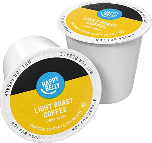 Amazon Brand - 100 Ct. Happy Belly Light Roast Coffee Pods, Morning Light, Compatible with Keurig 2.0 K-Cup Brewers