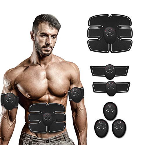 Reazeal Abs Stimulating Belt- Abdominal Toner-Training Device for Muscles- Wireless Portable to-Go Gym Device- Muscle Sculpting at Home- Fitness Equipment for at-Home Workouts