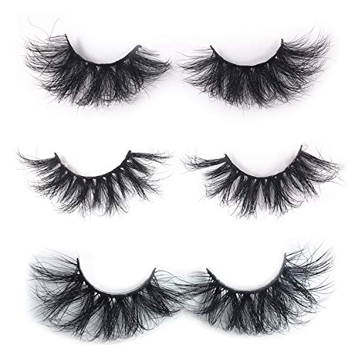 25mm 3D Mink Lashes 3 Styles Mink Eyelashes Fluffy Volume Long 25mm Mink Lashes Extension Ruairie