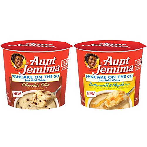 Quaker Aunt Jemima Pancake Cups, 2 Flavor Variety Pack,(12 Count)
