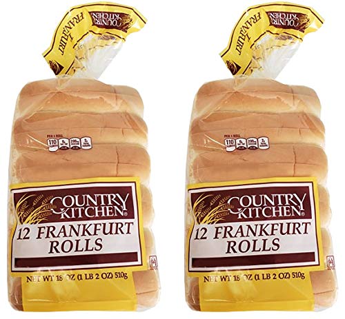 Country Kitchen Frankfurter Rolls for Hot Dogs or Maine Lobster - Pack of 12 or 24 Count