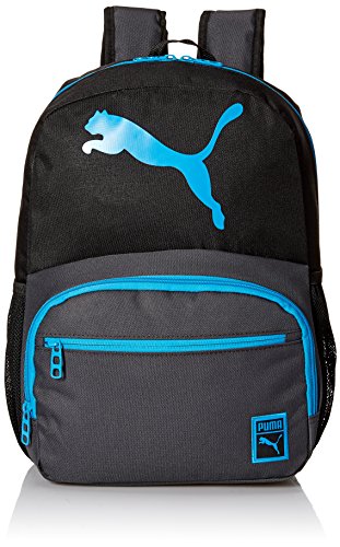 PUMA Boys' Little Backpacks and Lunch Boxes, Black/Blue, Youth