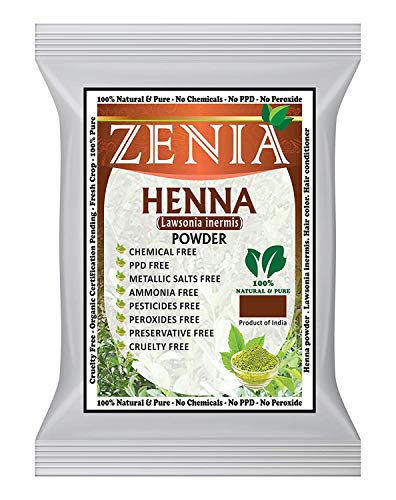 Zenia Pure Natural Henna Powder Hair Dye Color 100 grams (3.5oz)