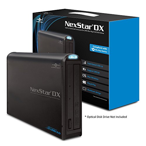 Vantec NST-536S3-BK NexStar DX USB 3.0 External Enclosure for SATA Blu-Ray/CD/DVD Drive All Black
