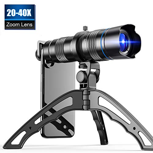 Apexel HD 20-40X Zoom Lens with Tripod Telephoto Mobile Phone Lens Telescope for iPhone Samsung Other Smartphones Hunting Camping Sports