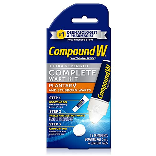 Compound W Freeze Off Complete Wart Kit for Plantar & Stubborn Warts, 15 Applications