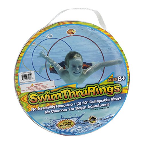 Water Sports Swim Thru Rings (3 Pack) - Pool Toys for Kids - Adjustable Floating Swim Thru Rings for All Day Fun, Basic pack (81055-7)