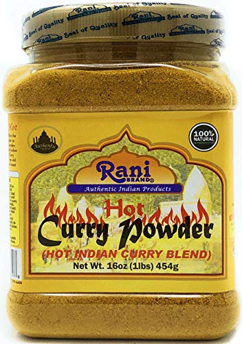 Rani Curry Powder Hot Natural 11-Spice Blend 1lb (16oz) ~ Salt Free | Vegan | Gluten Friendly | NON-GMO