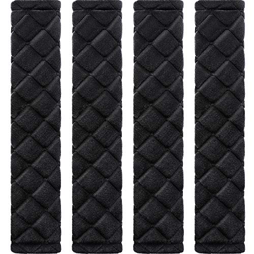 Tatuo 4 Pack Car Seat Belt Pads Seatbelt Protector Soft Comfort Seat Belt Shoulder Strap Covers Harness Pads Helps Protect Your Neck and Shoulder (Black)