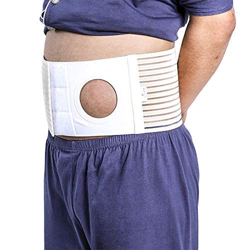 Ostomy Belt Colostomy Belt (Hole 3.14') Medical Stoma Support Ostomy Hernia Belt Ostomy Hernia Belt Stomach Truss Binder with Compression Support (L: 41.34''-45.28'')