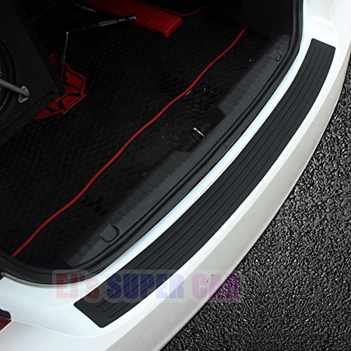 EJ's SUPER CAR Rear Bumper Protector Guard Universal Black Rubber Scratch,Resistant Trunk Door Entry Guards Accessory Trim Cover for SUV/Cars,Easy D.I.Y. Installation(35.8Inch)