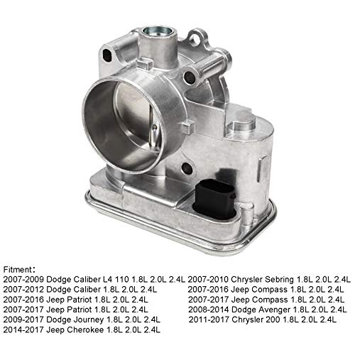 Superfastracing Complete Throttle Body With IAC Idle Air Control TPS Actuator Assembly for Chrysler 200/Sebring Dodge Journey/Avenger Jeep Cherokee/Patriot Replace 04891735AC 4891735AB 4891735 977-025