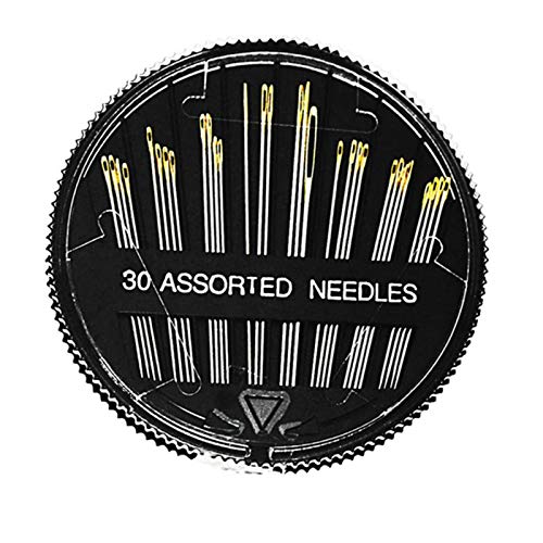 Premium Hand Sewing Needles for Sewing Repair, 30-Count Assorted Needles with 2 Threaders, by Meiho Lives