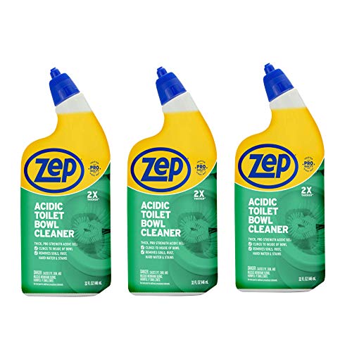 ZEP Commercial Acidic Toilet Bowl Cleaner, 32 Ounce (3, 32.0 Fl Oz), 3 Pack