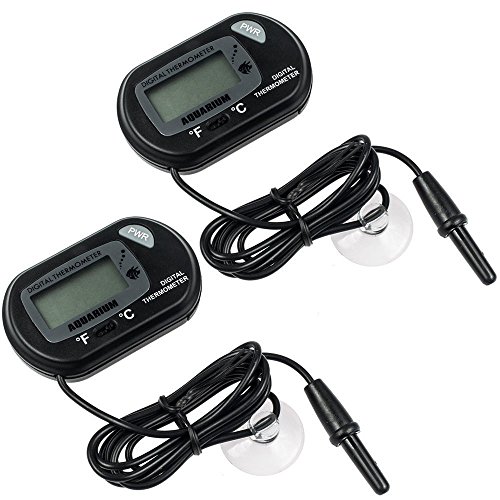 Zacro Pack of 2 LCD Digital Aquarium Thermometer Fish Tank Water Terrarium Temperature